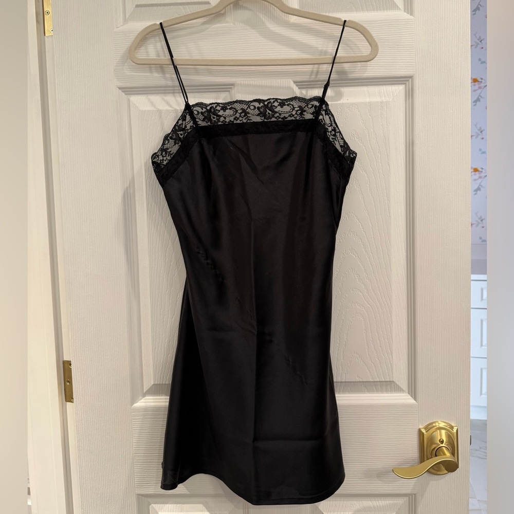Abercrombie & Fitch Black Satin Mini Dress
